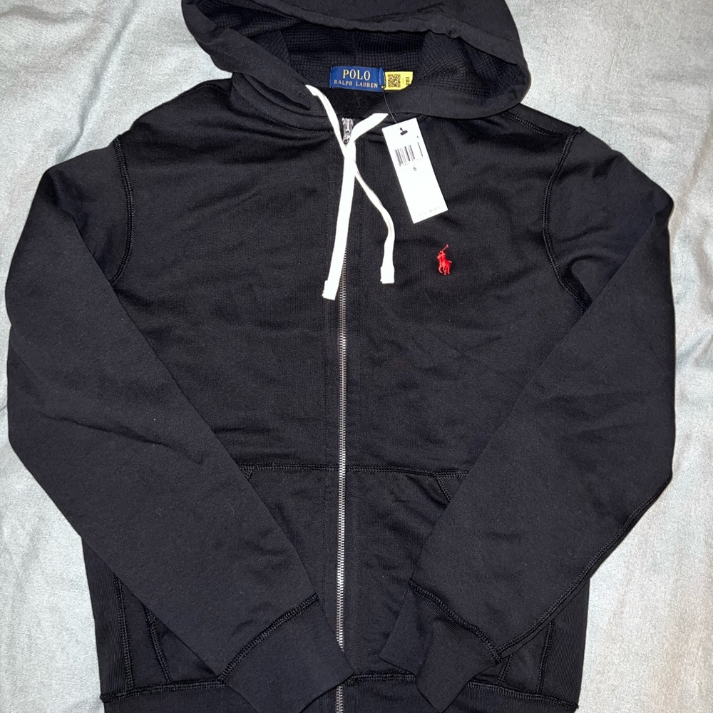 Polo by Ralph Lauren Black Zip-Up Hoodie - Picture 2 of 5